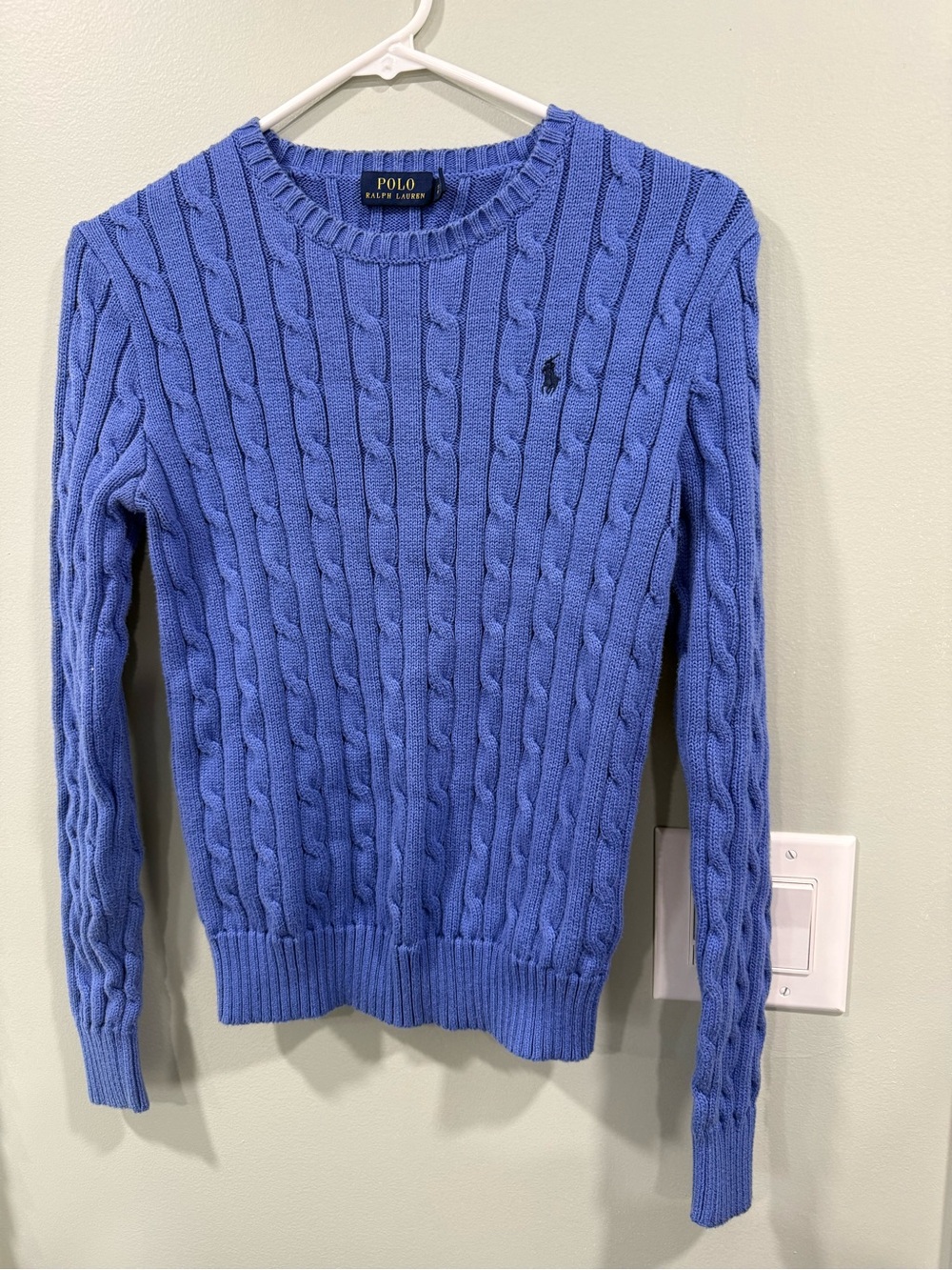 Ralph Lauren Periwinkle Cable Knit Sweater
